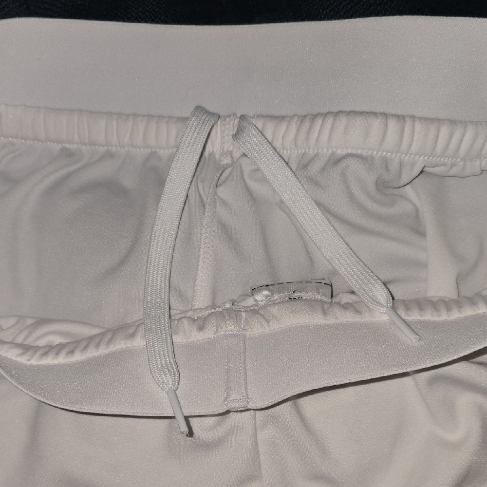 Adidas Women's White Athletic Shorts with Black Stripes, Medium - Picture 8 of 8